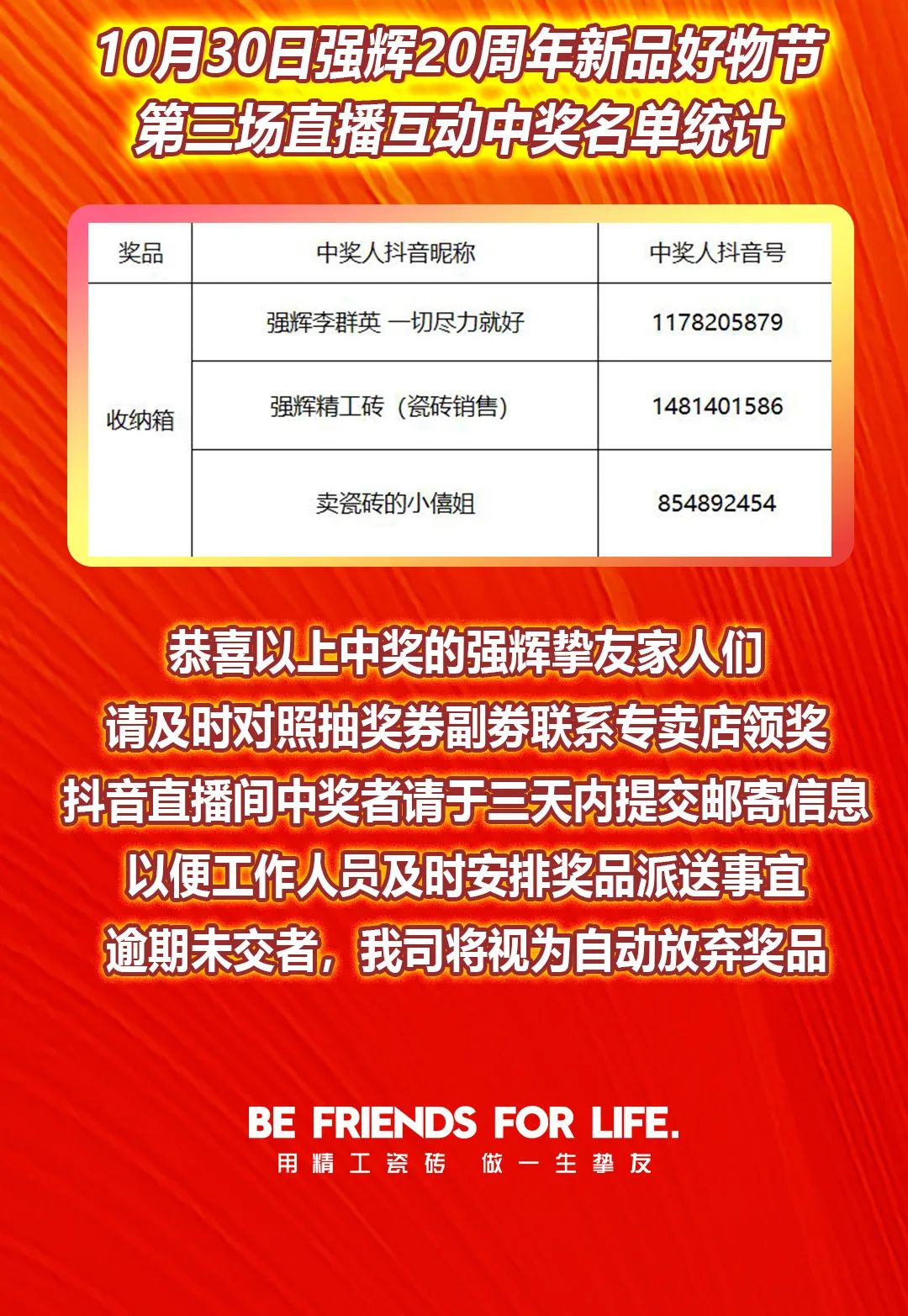強(qiáng)輝20周年新品好物節(jié)收官直播獲獎(jiǎng)名單公布！(圖4)